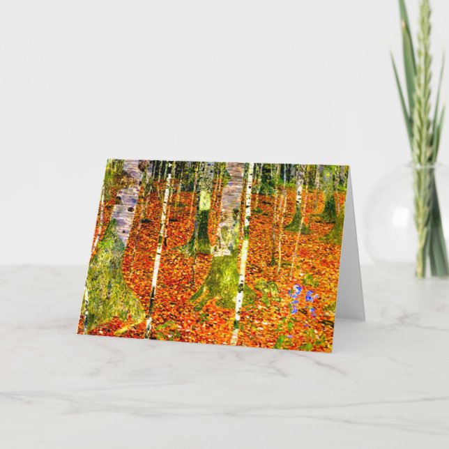 Invitation Gustav Klimt Bouleaux (Devant)