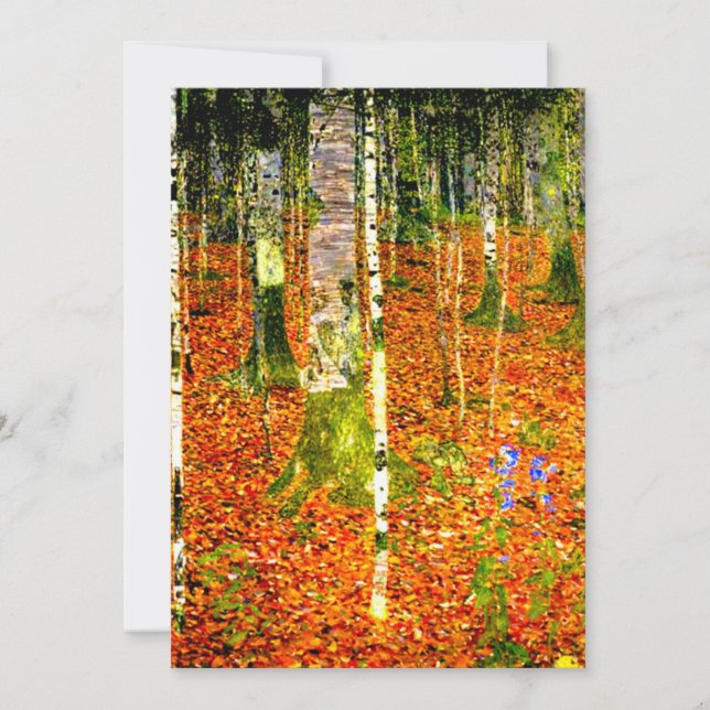 Invitation Gustav Klimt Bouleaux (Devant)