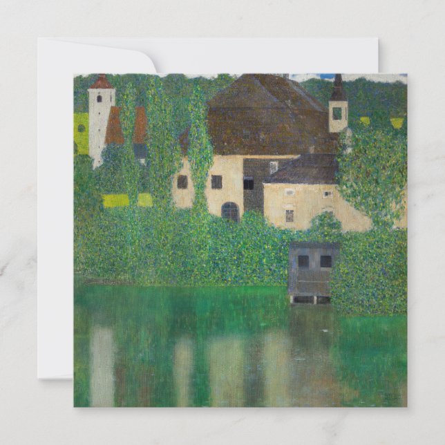 Invitation Gustav Klimt - Château aquatique (Devant)