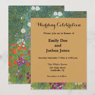 Invitation Gustav Klimt Fleur Jardin Cottage Nature
