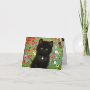 Invitation Gustav Klimt Kitten