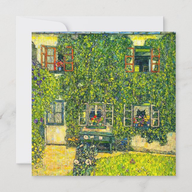 Invitation Gustav Klimt La Maison de Guardaboschi (Devant)