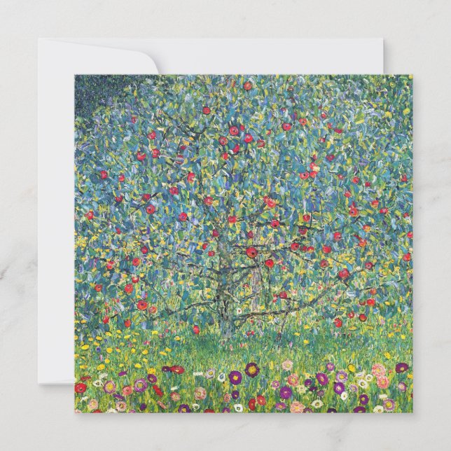 Invitation Gustav Klimt - Pommier (Devant)