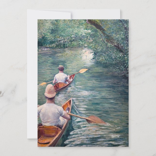 Invitation Gustave Caillebotte - Canoës sur l'Yerres (Devant)