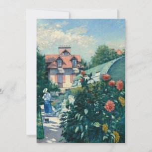 Invitation Gustave Caillebotte - Dahlias, Jardin à Petit Gen