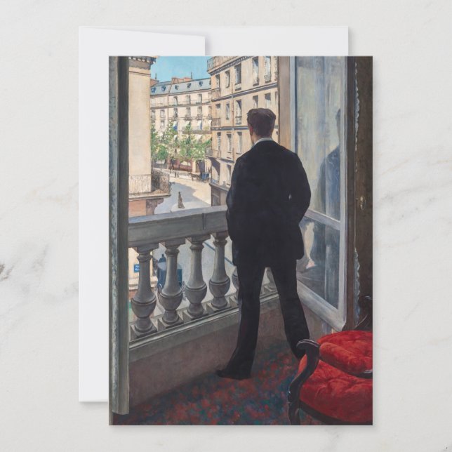Invitation Gustave Caillebotte - Homme à la fenêtre (Devant)