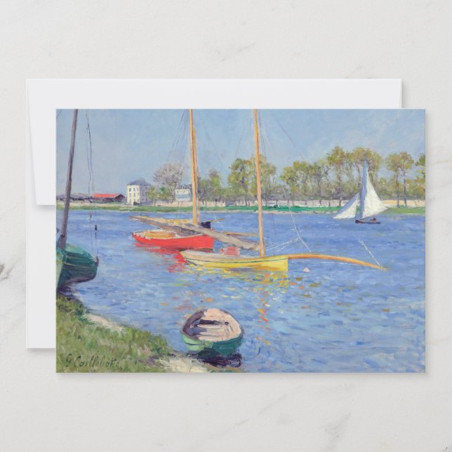 Invitation Gustave Caillebotte - La Seine à Argenteuil (Devant)