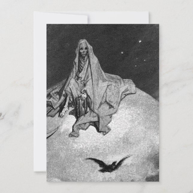 Invitation Gustave Dore - Le Corbeau (Devant)