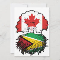 Guyana Guyane Drapeau canadien des racines d'arbre