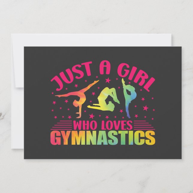 Invitation Gymnastique Gymnastique Juste une fille qui aime l (Devant)