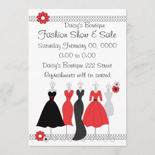 Invitation Habillement Shop Daisy Thème