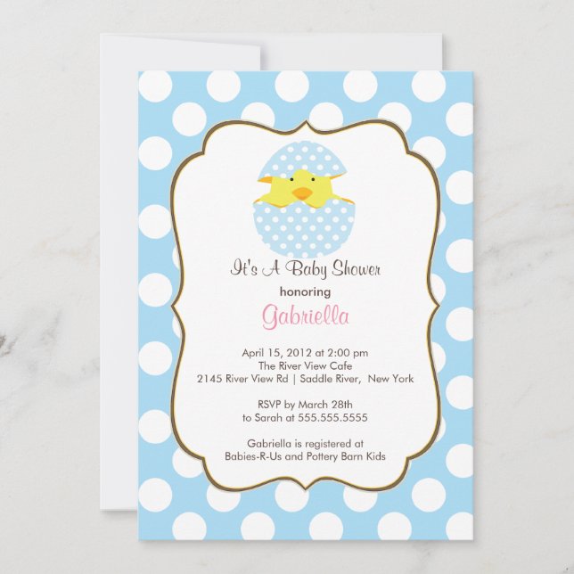 Invitation Hachure de l'invitation de baby shower de garçon (Devant)