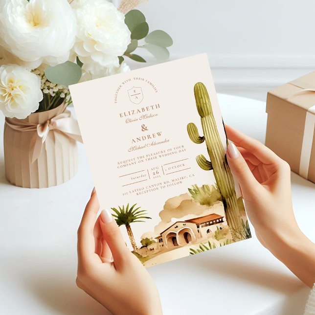 Invitation Hacienda du désert style Mariage (Créateur téléchargé)