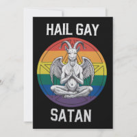 Hail Gay Satan Funny Goth Gothique Goat LGBTQ