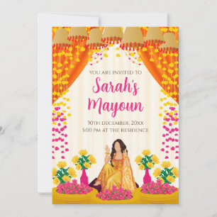 Invitation Haldi Mayoun et invitations Haldi