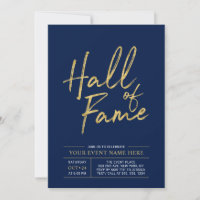 Hall of Fame | Fête Moderne Or et Bleu