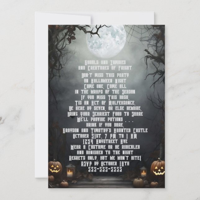 Invitation Halloween (Devant)