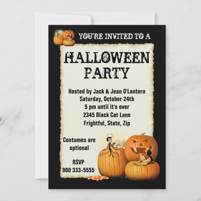 Invitation Halloween (Devant)