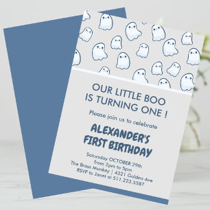 Invitation Halloween 1er anniversaire spottacular mignon