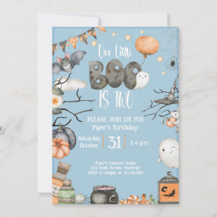 Invitation Halloween 2e anniversaire Notre petit livre est de