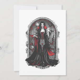 Invitation Halloween 4 vampire, monstre effrayant, horreur,