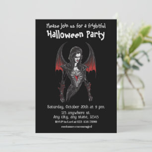 Invitation Halloween, 6 vampires, effrayant, effrayant,