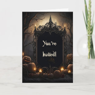 Invitation Halloween à cadre gothique