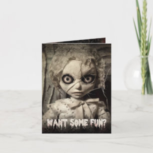 Invitation Halloween adulte poupée en possession