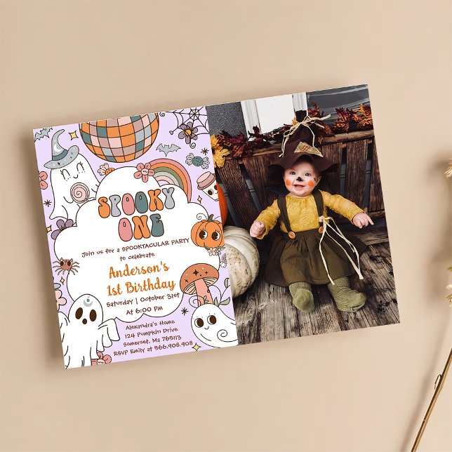 Invitation Halloween Anniversaire Éffrayant Une Partie Photo (Créateur téléchargé)