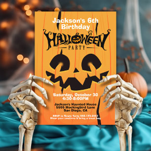 Invitation Halloween Balle ou Soins Fête Anniversaire