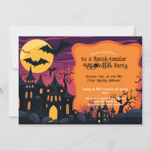 Invitation Halloween Bash de l'équipe éffrayante