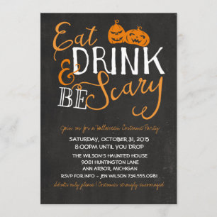 Invitation Halloween Bash, soirée costumée, fête des adultes