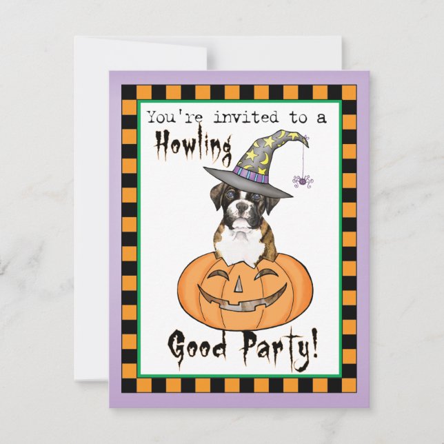 Invitation Halloween Boxer (Devant)