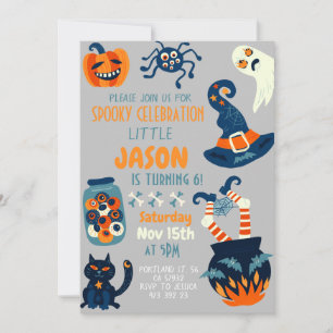 Invitation Halloween Cauldron Witch Anniversaire de enfant Pa