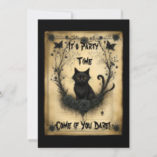 Invitation Halloween Chat Noir