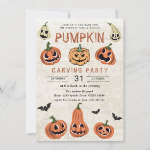 Invitation Halloween citrouille