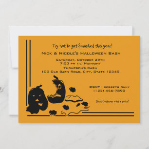 Invitation Halloween Citrouille brisé