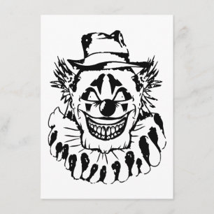 Invitation Halloween clown effrayant
