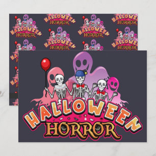 Invitation Halloween Clowns effrayants Horreur