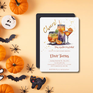 Invitation Halloween Cocktail Boissons Baby shower