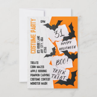 Invitation Halloween cool et amusant, recto verso