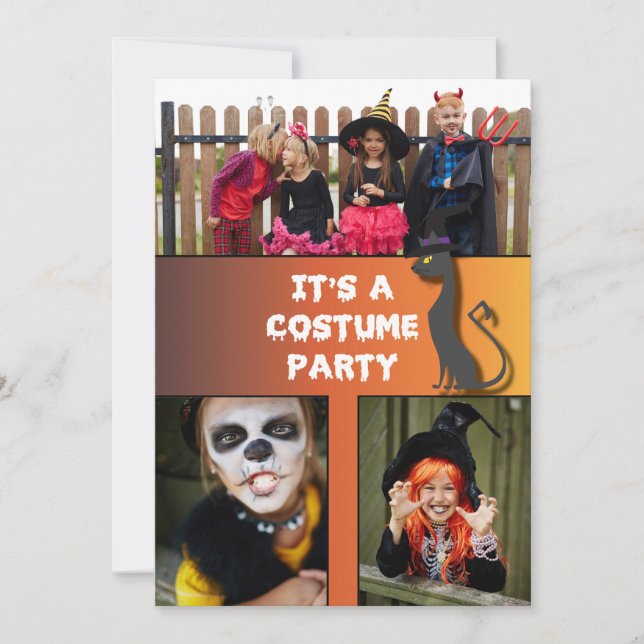 Invitation Halloween Costume Party 3 Photo personn (Devant)