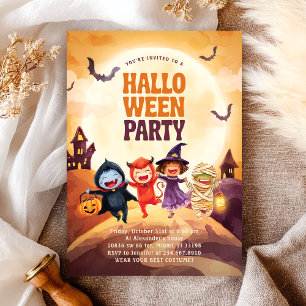 Invitation Halloween Costume pour les enfants de la fête Tric