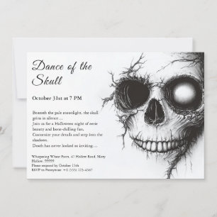 Invitation Halloween Crâne – Fête Sombre et Effray
