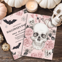 Halloween crâne floral