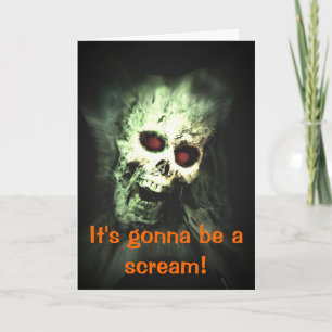 Invitation Halloween crâne hurlant