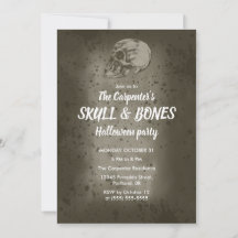 Invitation Halloween Crâne & Os