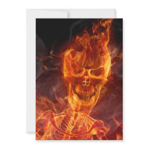 Invitation Halloween crânien avec un texte sanglan