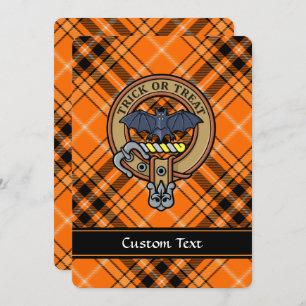 Invitation Halloween Crest sur l'invitation de Tartan