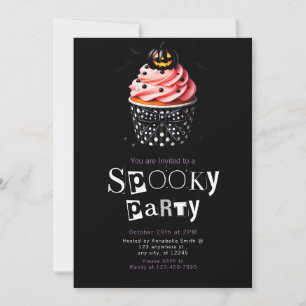 Invitation Halloween Cupcake Cute minimaliste moderne Hallowe